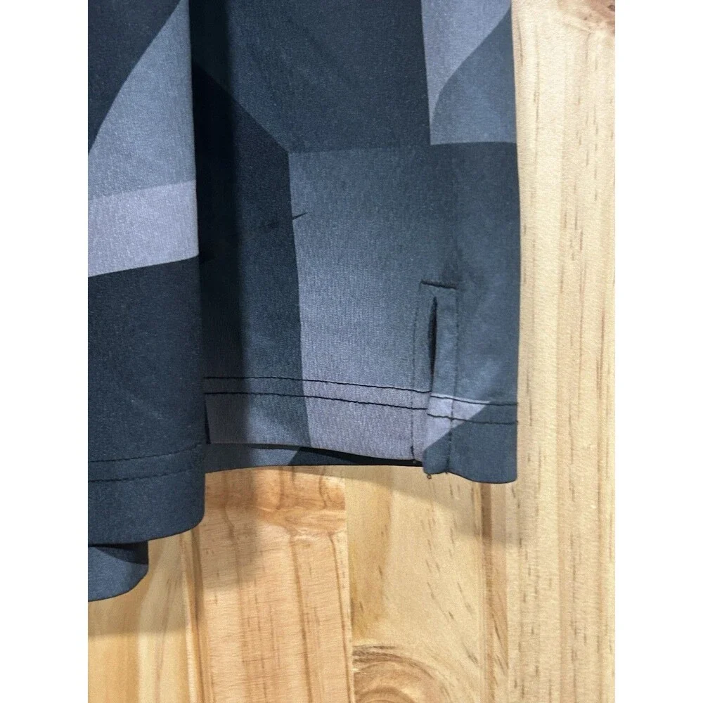 Nike Men’s Dri Fit Shorts Athletic Training Black Grey Geometric Print Size 2XL